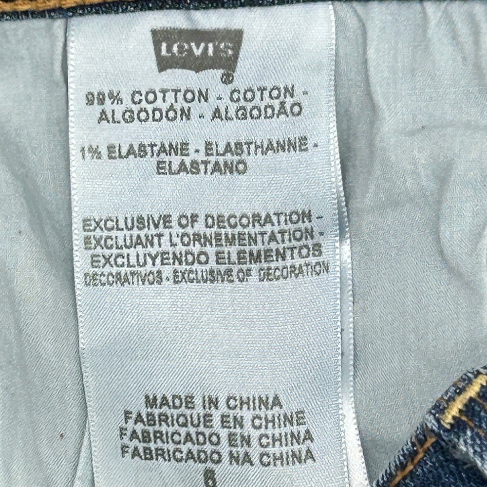 Levi's 515 Skimmer Capri Jeans Mid Rise Stretch Denim Classic 6 90S y2k Spring - Picture 10 of 12
